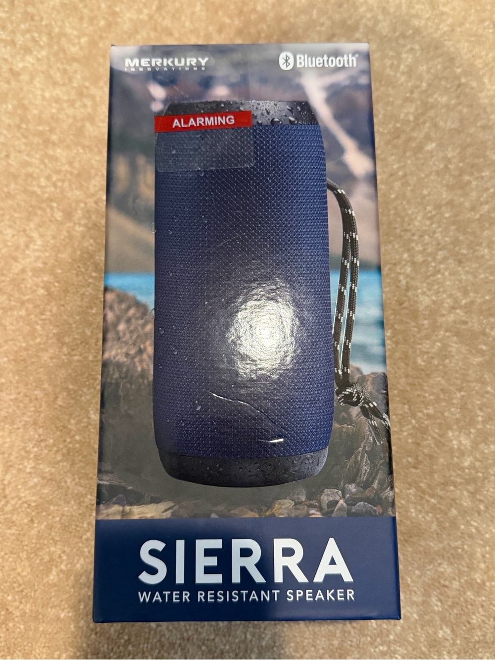 Serra Bluetooth Speaker - Blue and Cream Packaging